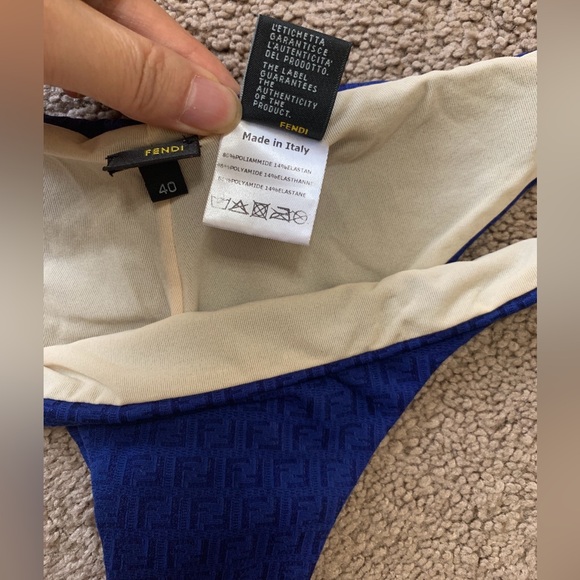 Authentic Fendi blue FF monogram bikini set swimwear Italian size 40 - Picture 7 of 7